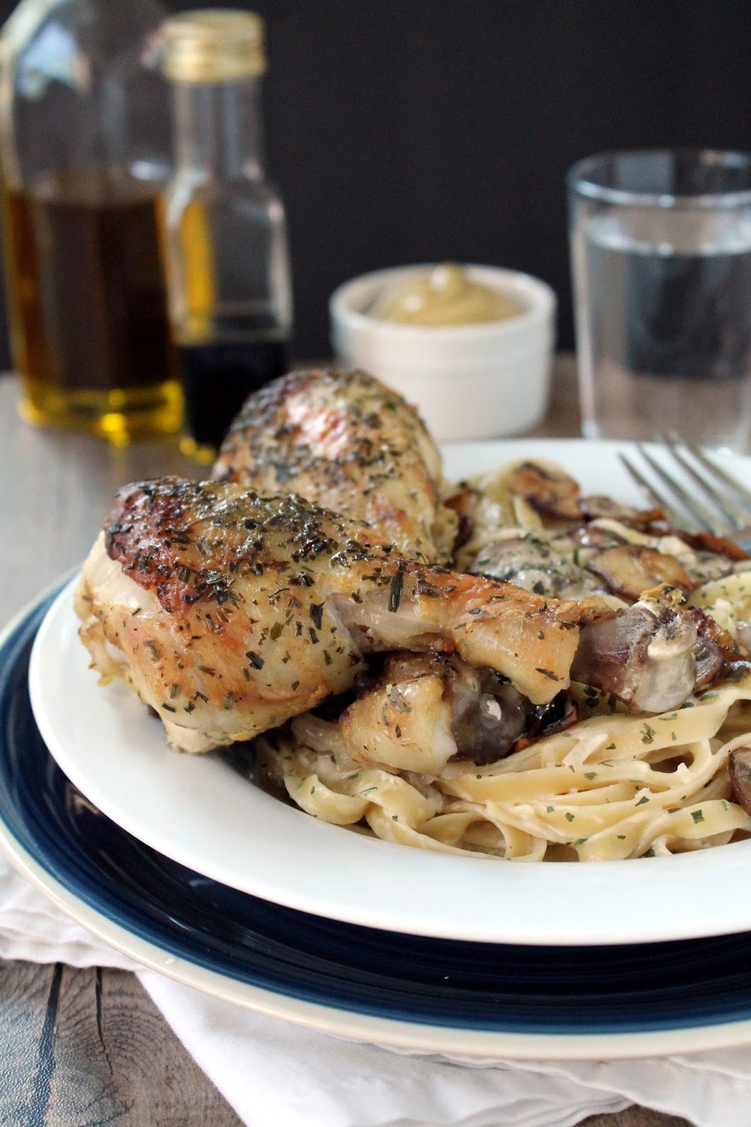TarragonDijon Roasted Chicken with Tarragon Cream Pasta