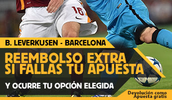 betfair reembolso 25 euros Champions Leverkusen vs Barcelona 9 diciembre betfair reembolso 25 euros Champions Leverkusen vs Barcelona 9 diciembre