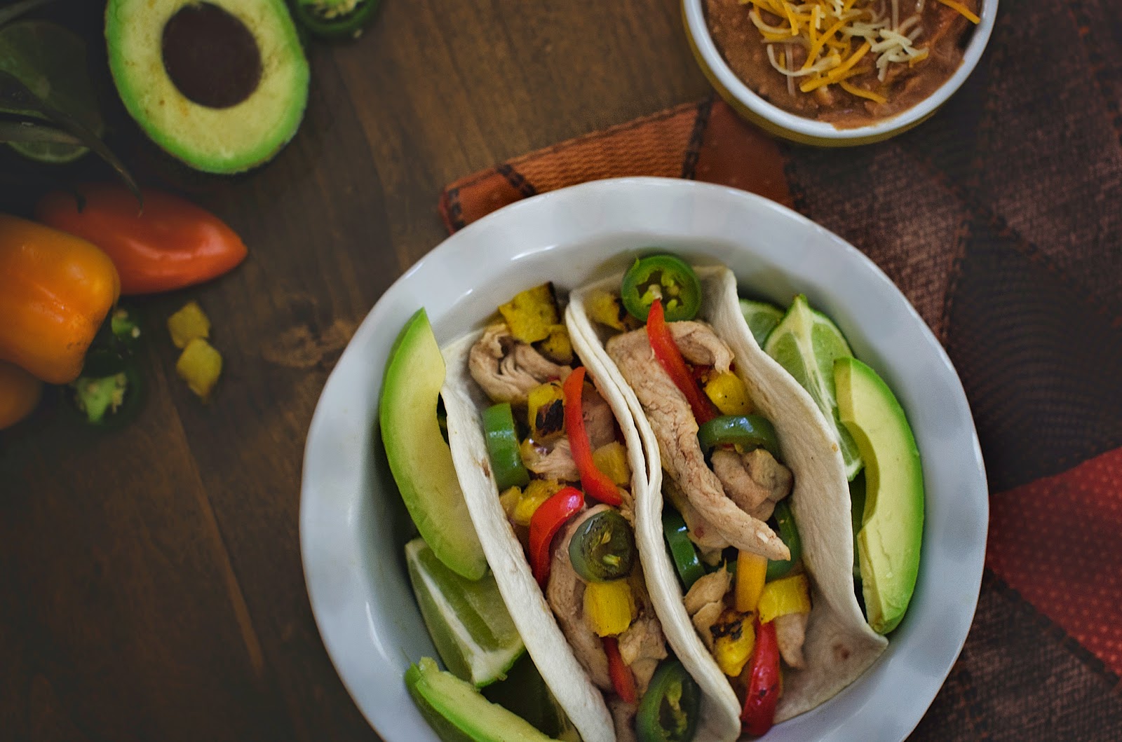 Chicken Fajitas with Pineapple and Jalapenos divian l conner