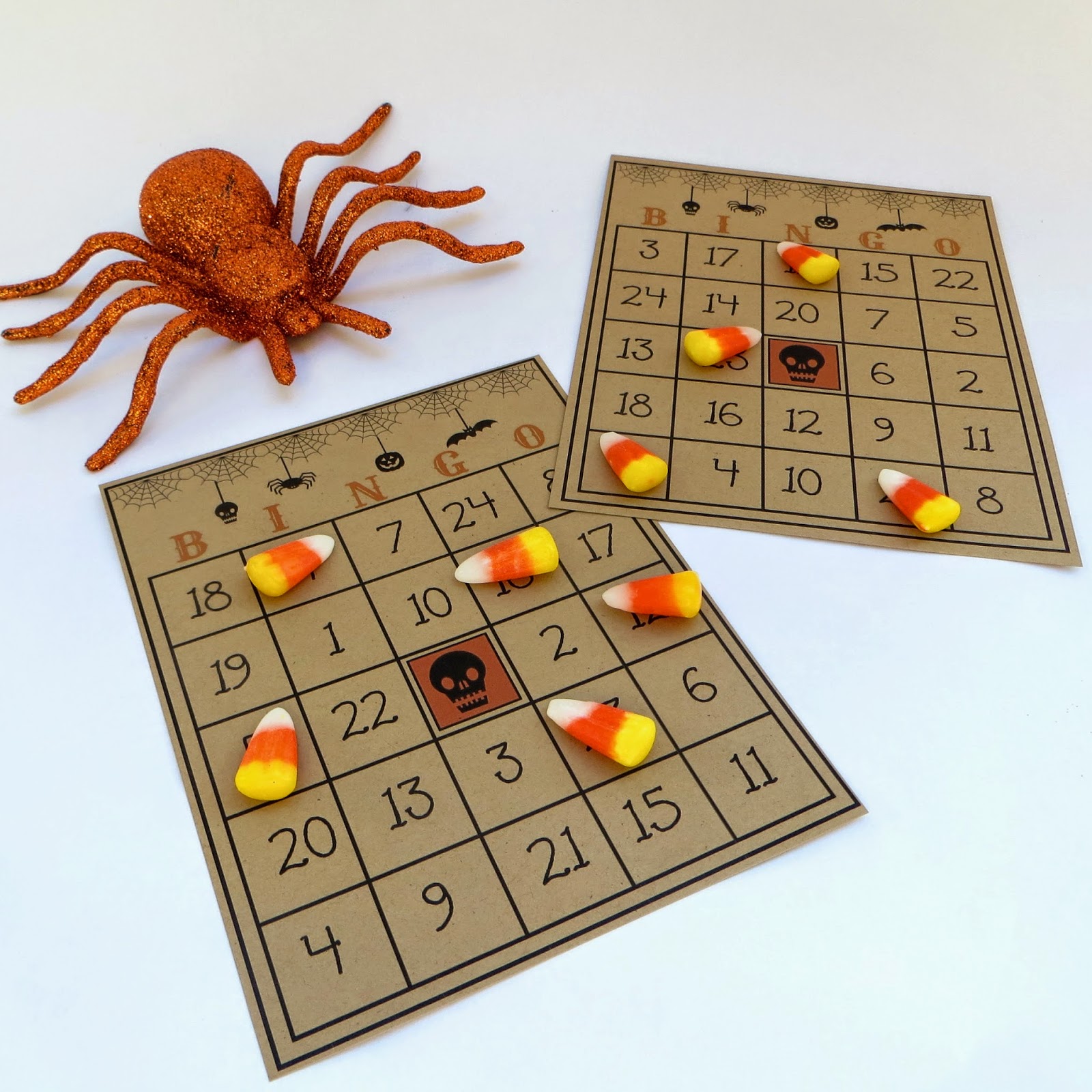 Halloween Party games, Vintage Bingo, candy corn, fall carnival games