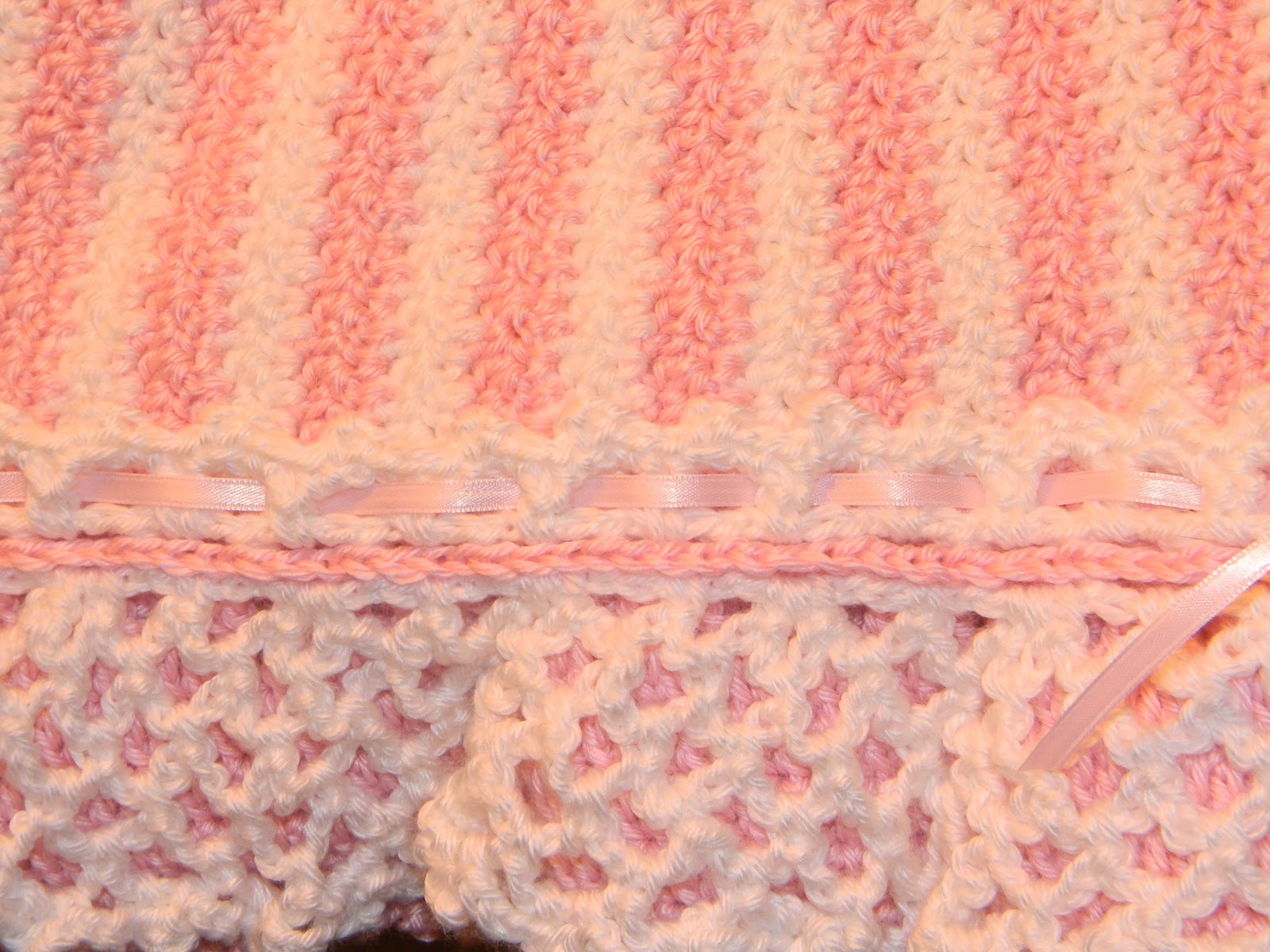 Sassy's Crafty Creations Crochet Double Ruffle Baby Girl Blanket
