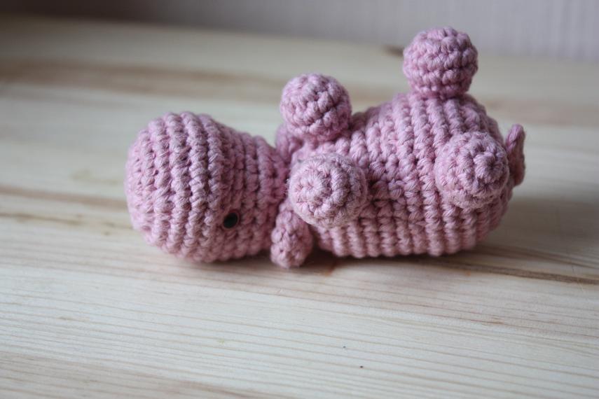 HAPPYAMIGURUMI: Pink little HIPPO