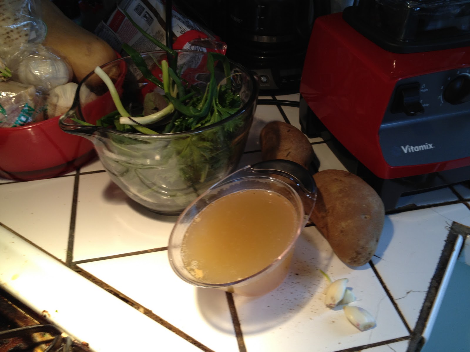 What's Hot in Pam's Kitchen Today! Potato Spinach Soup VITAMIX RECIPE!