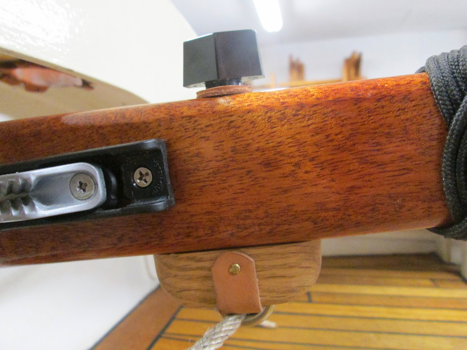 Joel's Navigator Site How to build an adjustable tiller lock for a couple bucks