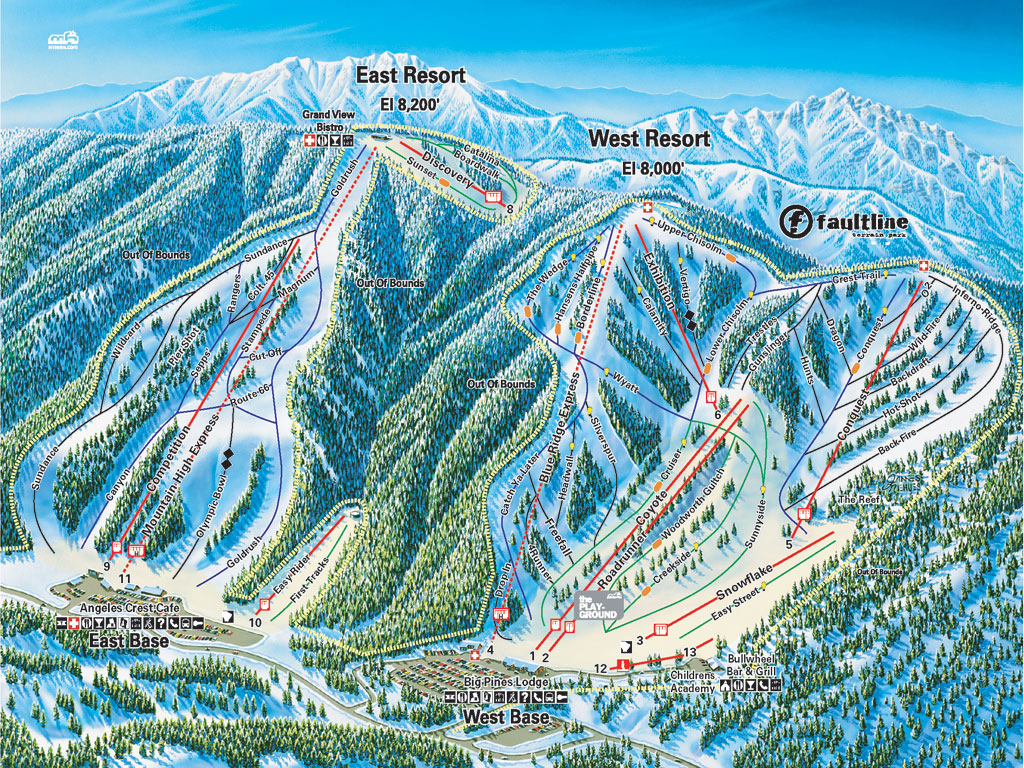 Los Angeles Explorer Ski Resorts near Los Angeles Snow Reports 12/22/15