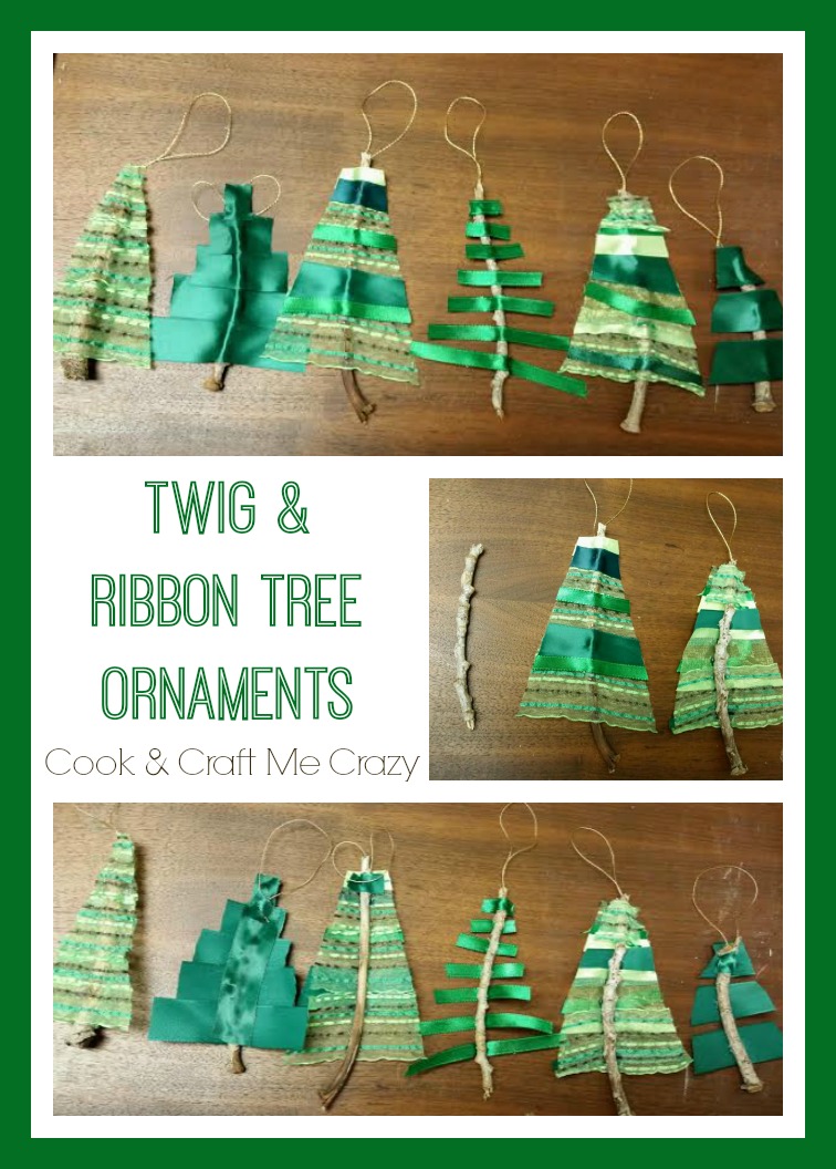 Cook and Craft Me Crazy Twig & Ribbon Tree Ornaments