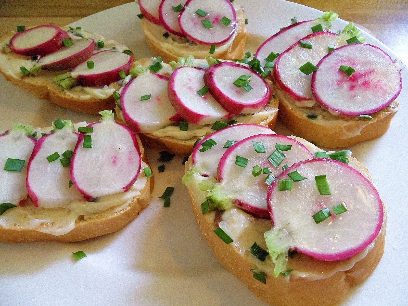 Sage Trifle Radish Sandwiches with Anchovy Butter