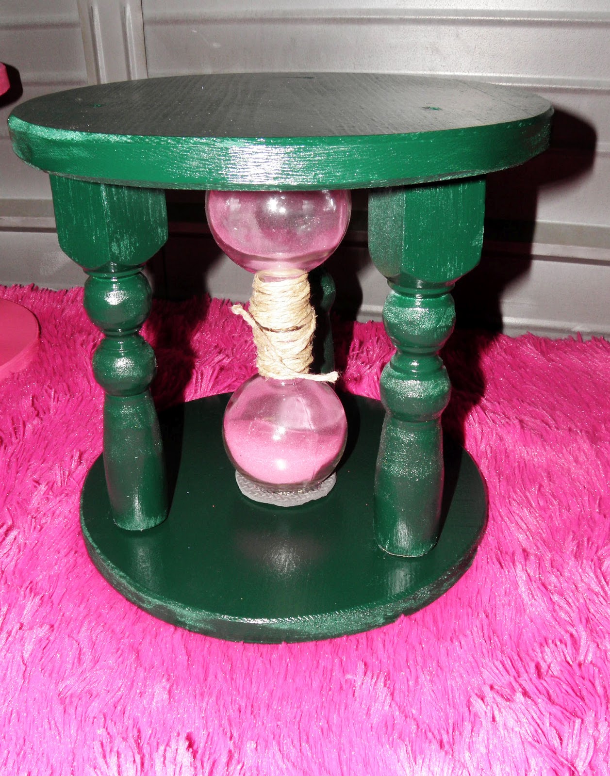 Bianca's Creations DIY "Time Out" Stool with Hourglass