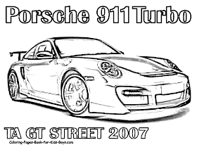 Disney Coloring Pages Porsche 911 Ta Gt Street 2007 Coloring