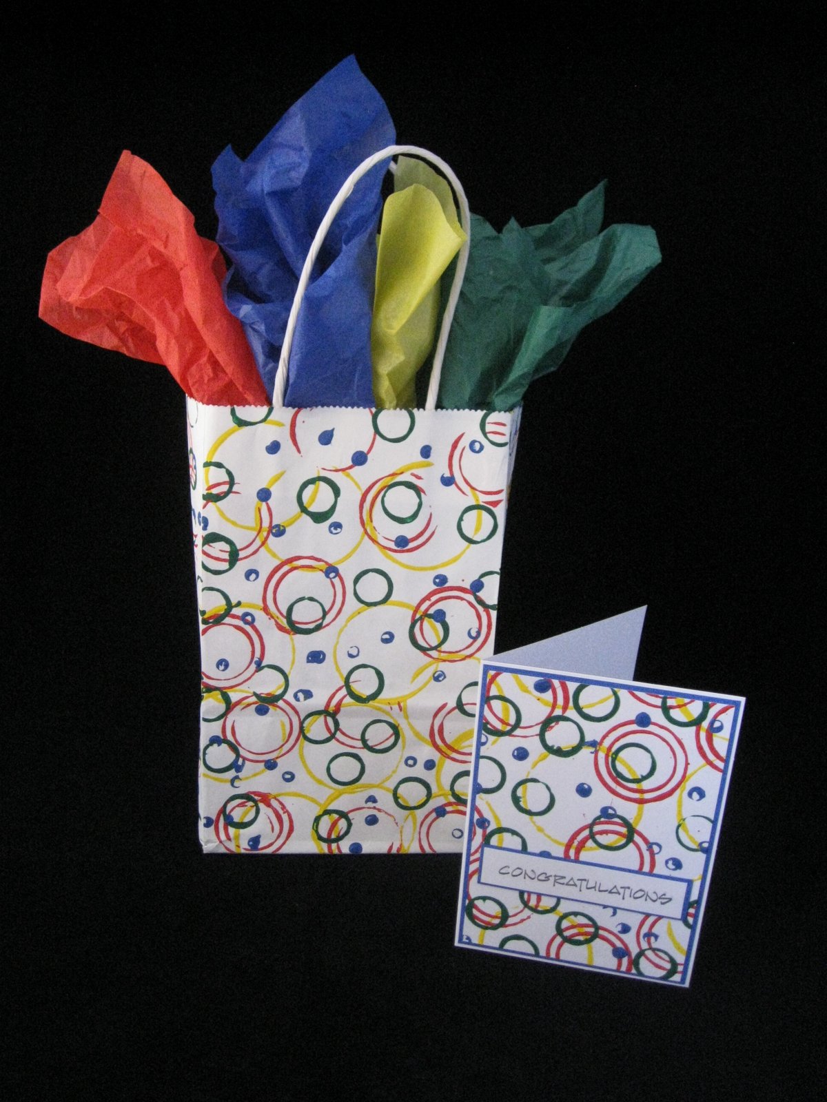 Cindy deRosier My Creative Life Stamped Gift Bag and Card