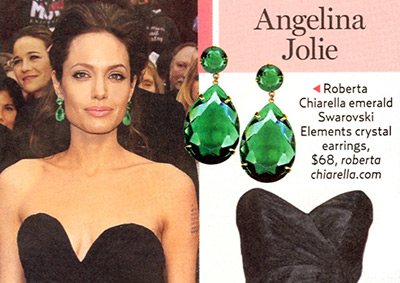 black dress with emerald green accessories