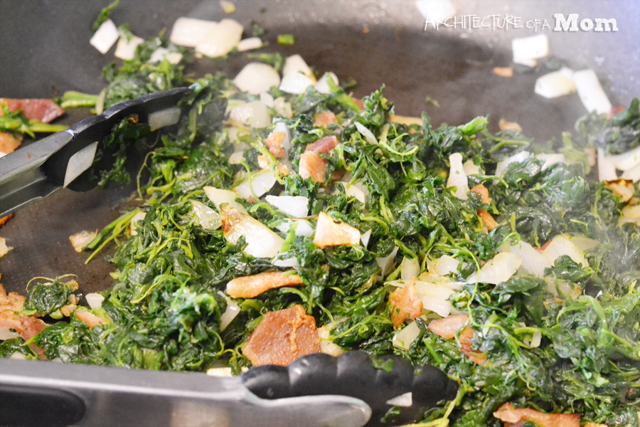 Architecture of a Mom: Bacon Spinach Quiche