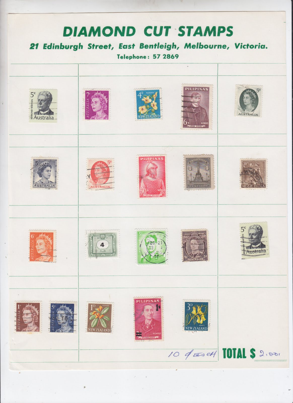 the postage stamp research archive August 2011