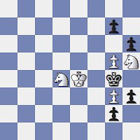 Estudio artístico de ajedrez de Johann Nepomuk Berger, Rigaer Tageblatt- 3er premio - 1909