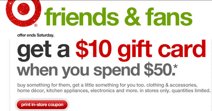 Target 10 gift card 50 printable coupon