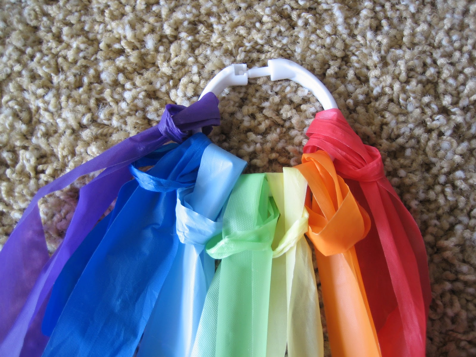 Teaching The Little People Rainbow Streamers in Preschool