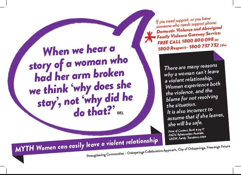 the myth of violence in the For domestic violence to be defeated, it must begin with information. the myth of violence in the For domestic violence to be defeated, it must begin with information.