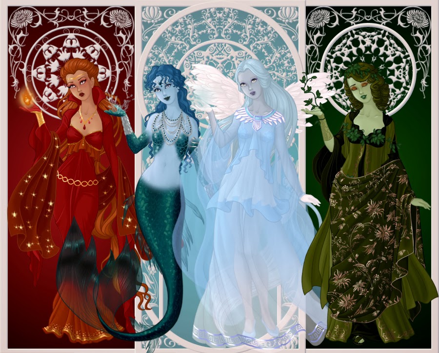 Goddess-Maker-Azaleas-Dolls - The Four Elements by Aranel125 on