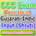 GTU CCC Practical Exam Usefull Gujarati Indic Input (shruti)