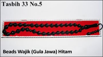 tasbih 33 gula jawa hitam