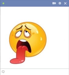 Exhausted (Tired) Facebook Smiley