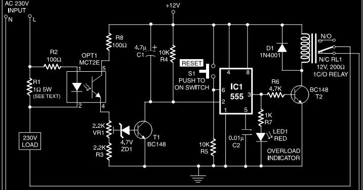 Overload Protection | Overload Protection Circuit With with Reset