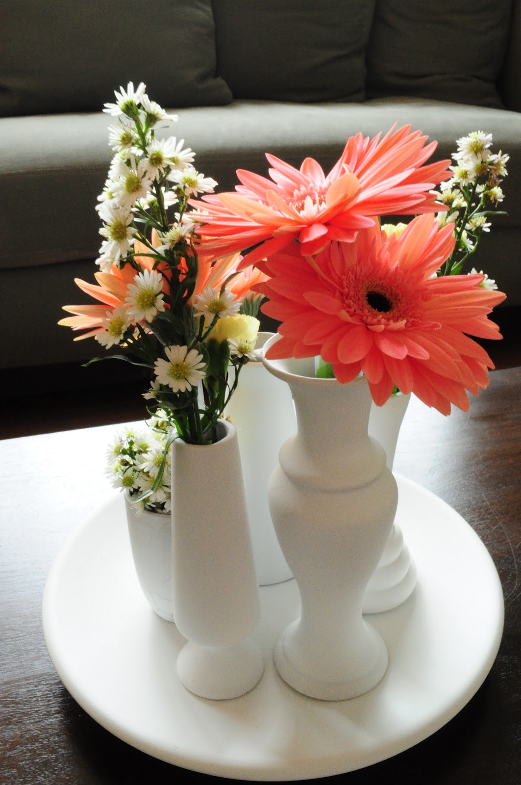 H is for Handmade Multiple Vase Centerpiece Tutorial