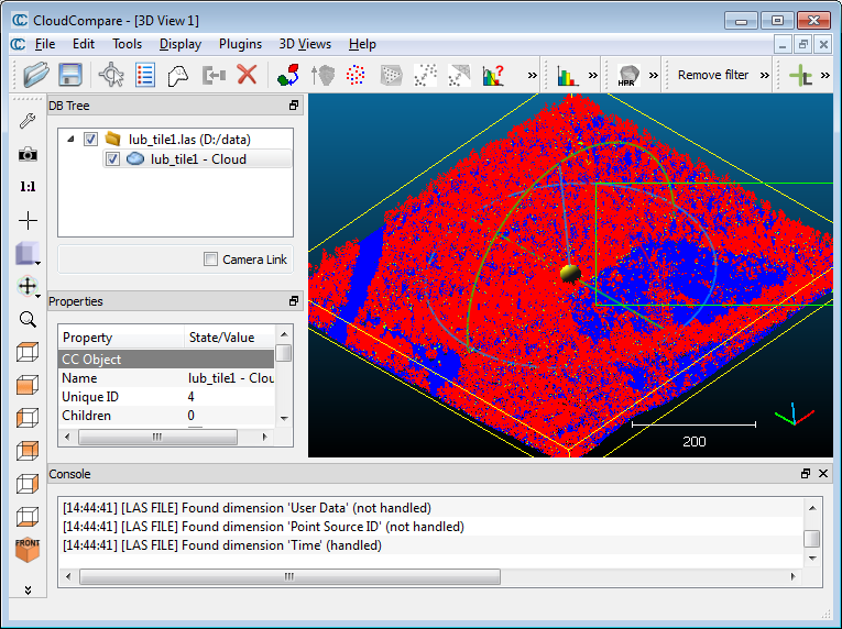 dominoc925 Display LiDAR LAS file in Cloud Compare