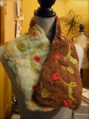 wet felted scarf