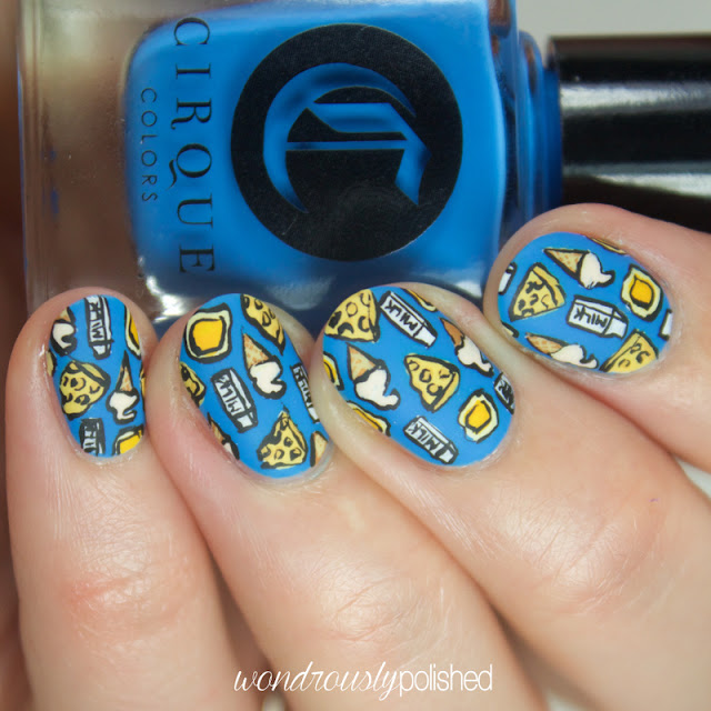 cheese milk nail art