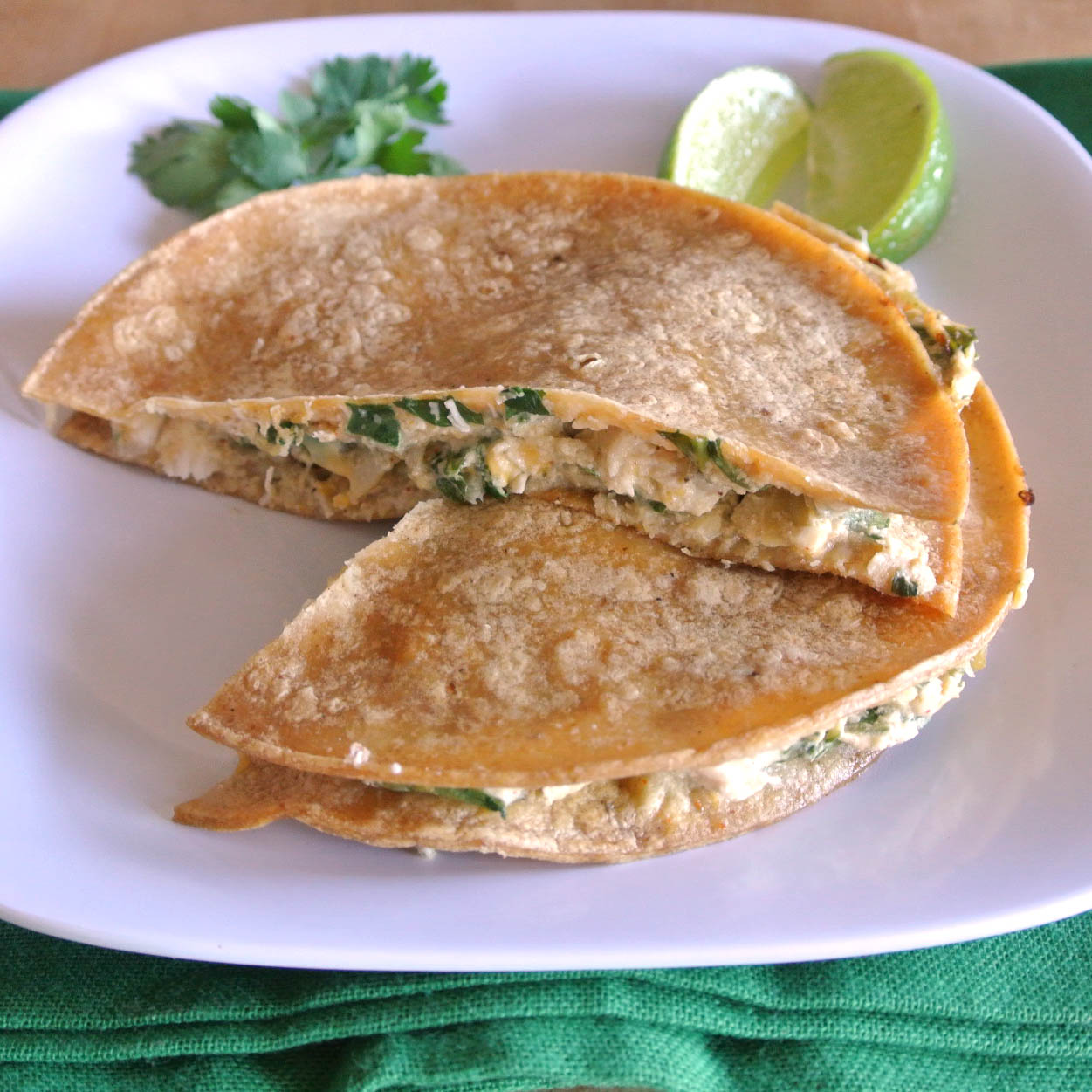 Mom, What's For Dinner? Creamy Spinach Artichoke Chicken Quesadilla's