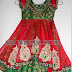 Stone Work Red Frock