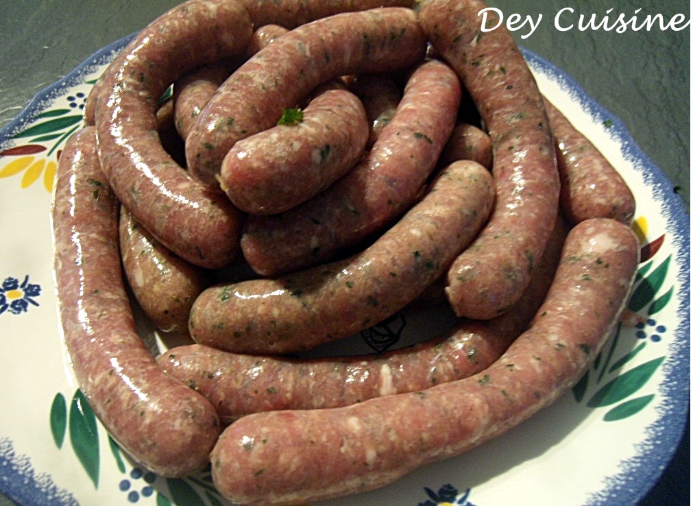 Dey cuisine Saucisses de boeuf & porc