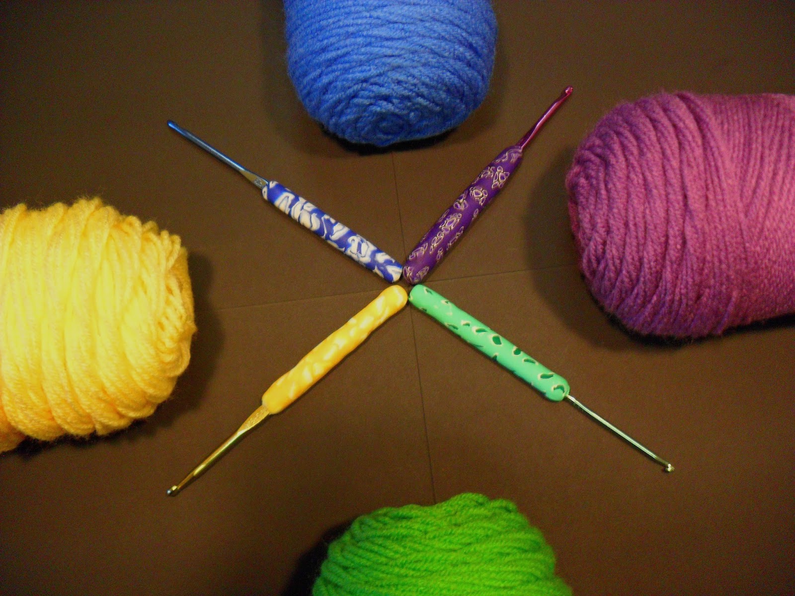 Law Student to Life Student: Colorful Polymer Clay Crochet Hook Grips