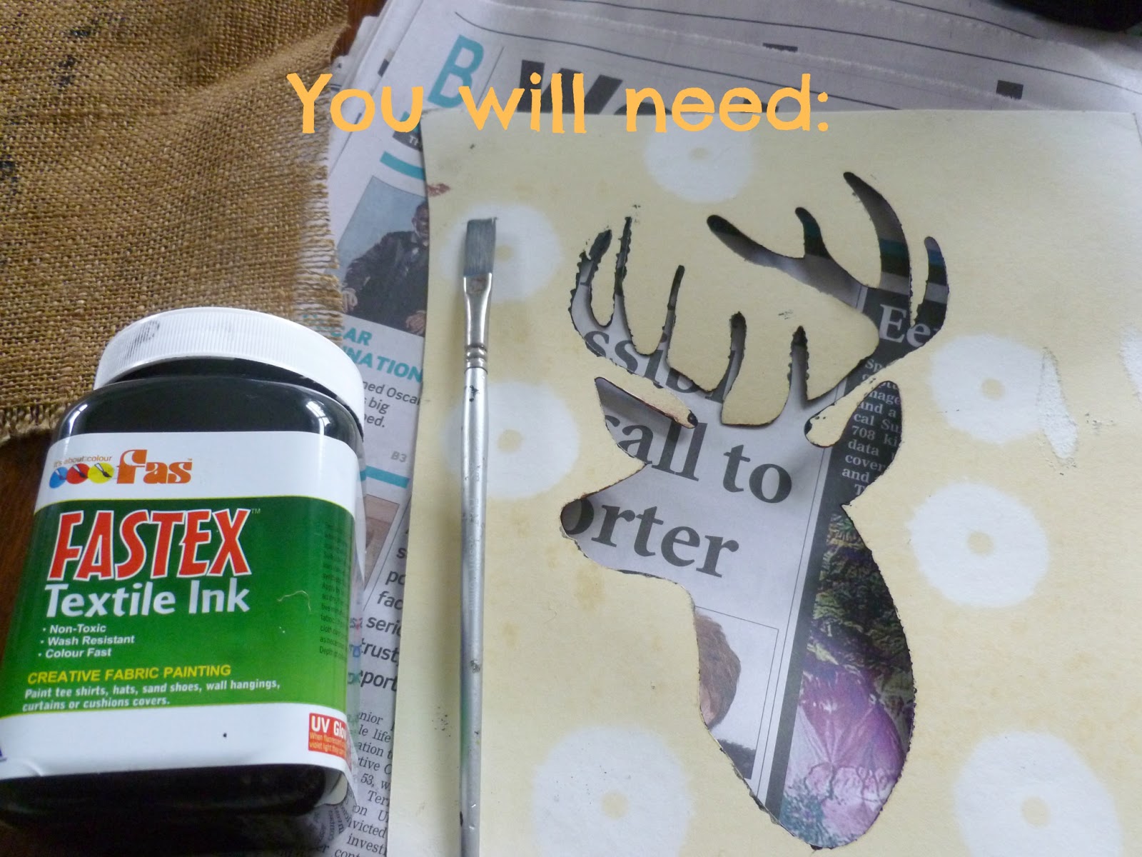 On A Crafty Adventure Tutorial How to paint on Burlap