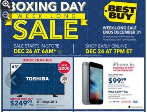 canadian daily deals best buy boxing day week long sale flyer best buy flyer