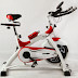 Sepeda Statis Spinning Bike Racing White