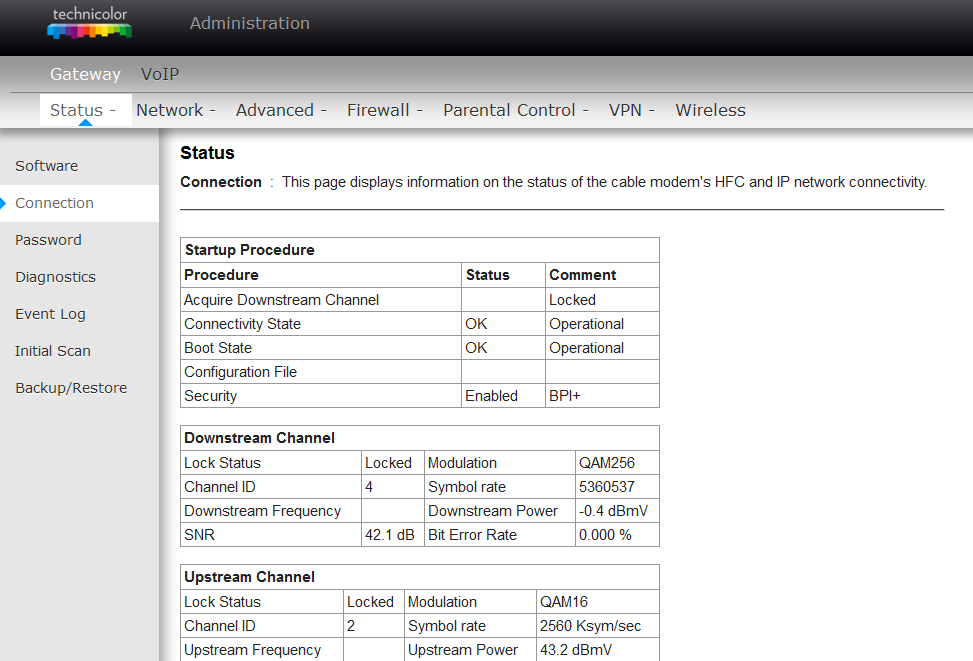 Acceder a configuración de modem technicolor TC7110.02 Bloggin Red