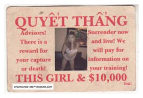 Posters offer  girl 10000 dollar reward American soldiers