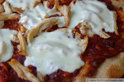 Chicken Spaghetti Pizza | Farm Fresh Feasts