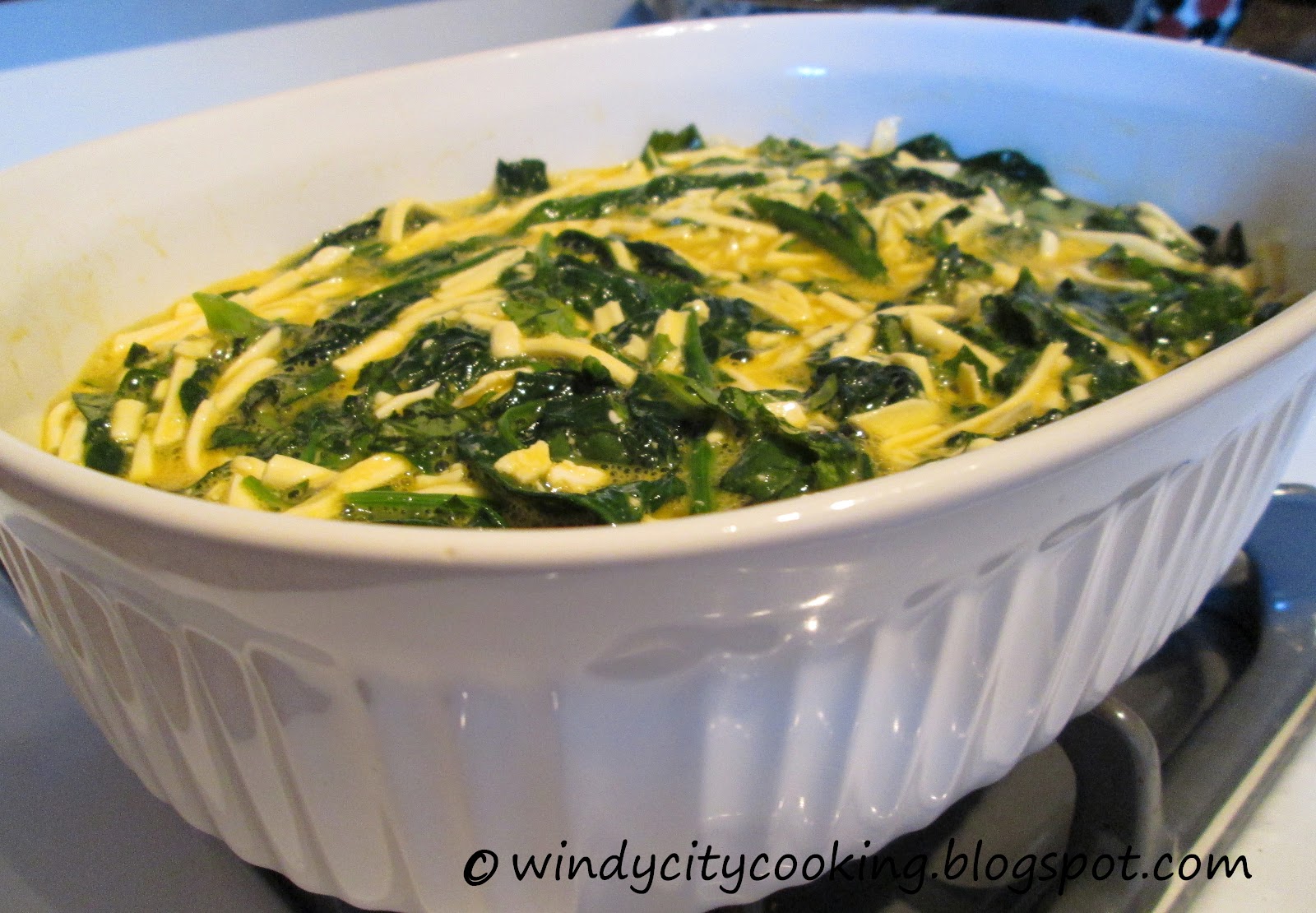 Windy City Cooking Farm Fresh Egg, Spinach, and Basil Bake