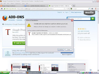 cara memasang google translator di mozilla firefox
