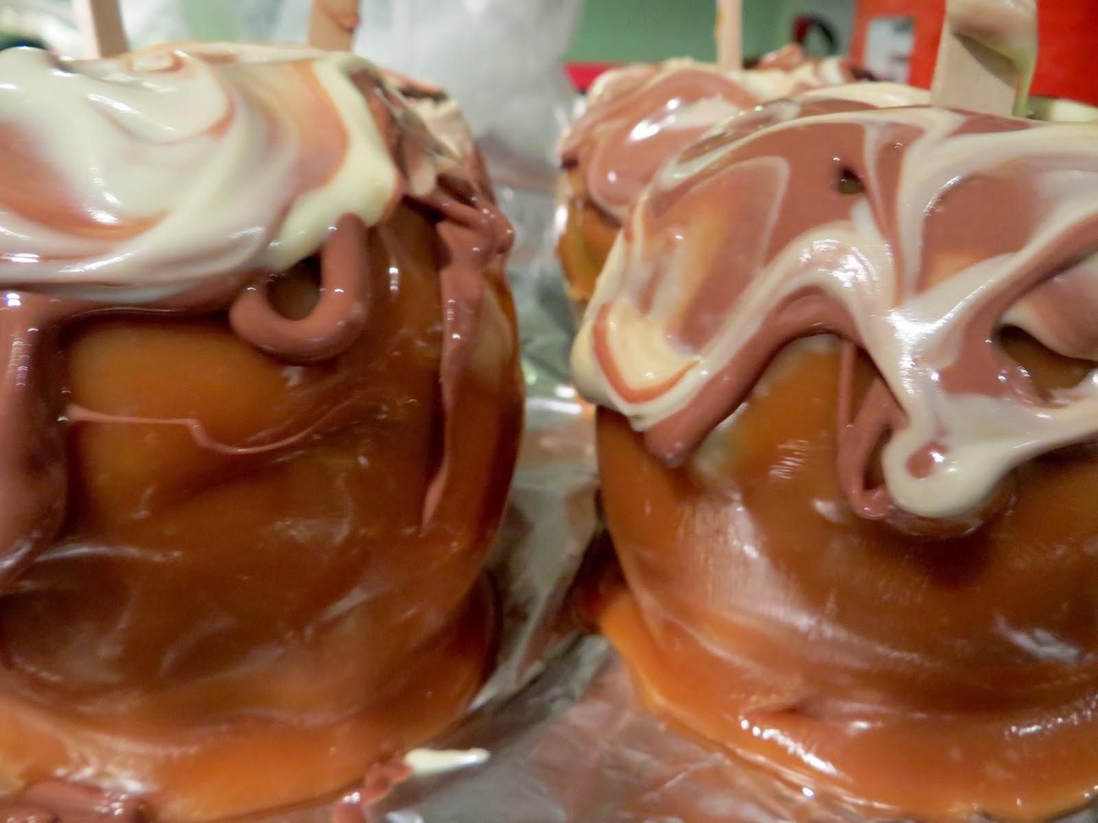 Travel Pennies Recipe Gourmet toffee apples with marbled chocolate