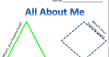 Ms. Julie's Class: Form--All About Me