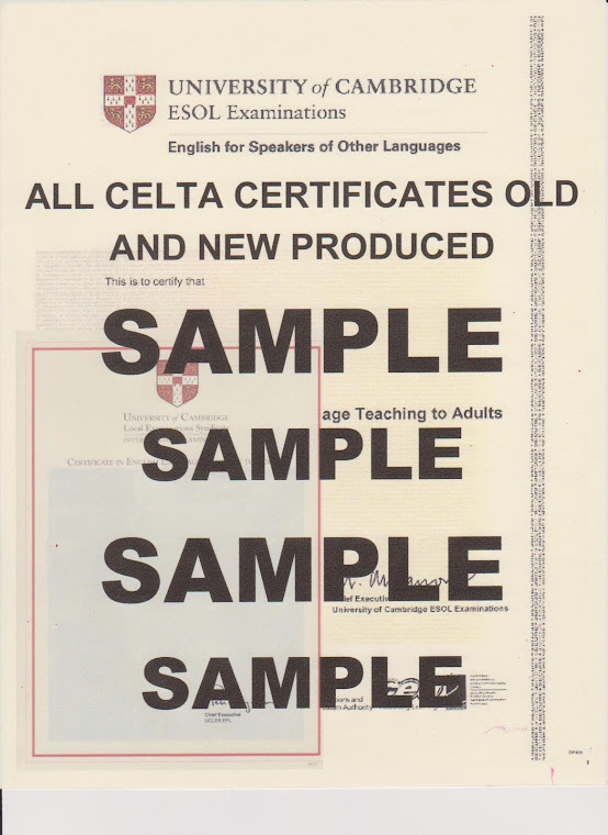 Novelty CELTA Certificates