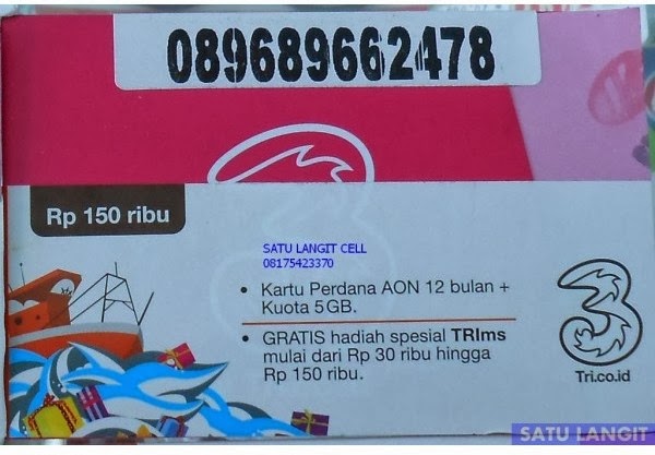 kartu perdana 3 always on aon 5gb satu langit cell kartu perdana 3 always on aon 5gb satu langit cell
