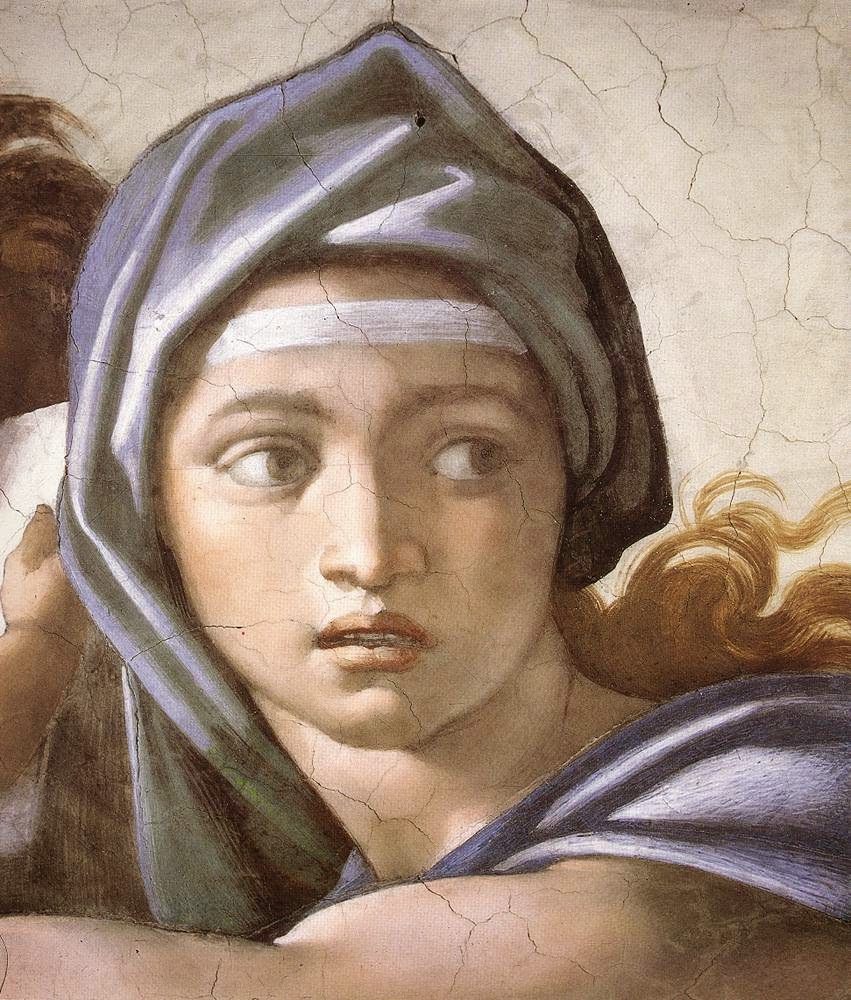Michelangelo+-+Sibilla,+affresco+della+volta+della+Cappella+Sistina,+Citt%C3%A0+del+Vaticano