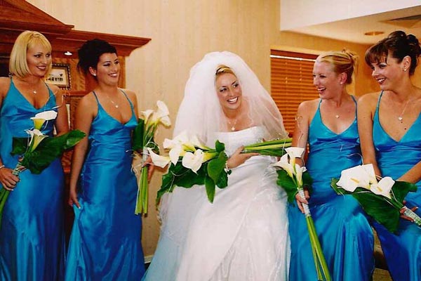 bridesmaids dresses blue