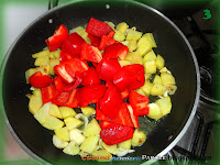 Patate con cipolla e peperone rosso