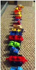 line up toy toddler activity